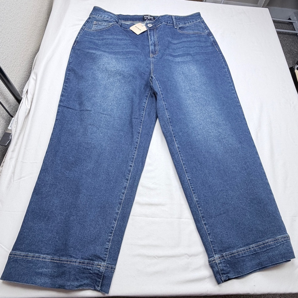 BloomChic Blue Flare & Wide Leg Jeans